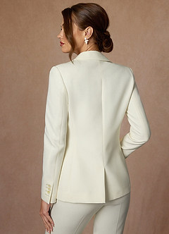 front Kennedy Ivory Performance-Blazer mit raffiniertem Webmuster