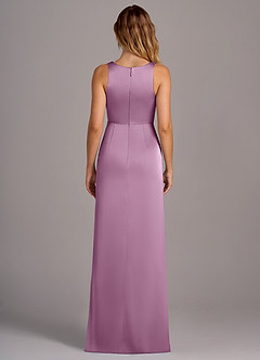 Azazie Wrenlee Bridesmaid Dresses Wisteria A-Line Stretch Satin Dress image7