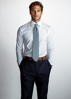 front Stretch Satin Wide Tie