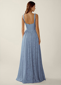 Megan Powder Blue Lace A-line Prom Dress image2