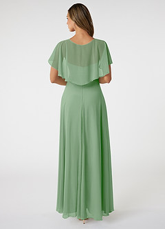 Azazie Jamie Bridesmaid Dresses Matcha A-Line Chiffon Dress image2