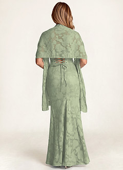 front Azazie Matching Color Floral Burnout Scarf