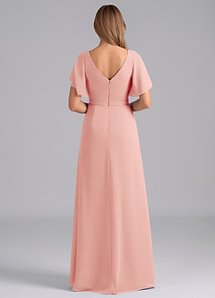 Azazie Ambrosia Bridesmaid Dresses Rosette A-Line Pleated Chiffon Dress image6