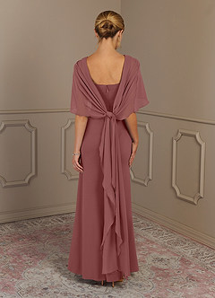 Azazie Dion Mother of the Bride Dresses Desert Rose Sheath Scoop Stretch Crepe Dress image6