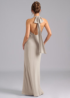Azazie Velli Bridesmaid Dresses Frost Mermaid Bow Chiffon Dress image2