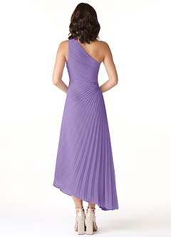 Azazie Kirra Bridesmaid Dresses Tahiti A-Line One Shoulder Chiffon Dress image2