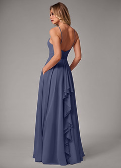Azazie Amalia Bridesmaid Dresses Stormy A-Line Pleated Chiffon Dress image2