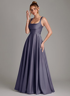 Azazie Azaria Bridesmaid Dresses Stormy A-Line Corset Stretch Satin Dress image3