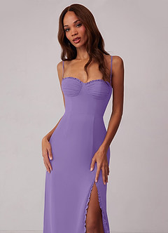 Barbie ♥ Azazie Vente Finale Robe Fourreau en Mousseline de soie Corset Tahiti image4