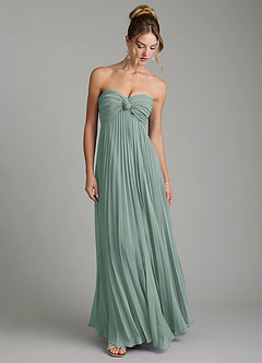 Azazie Tempest At-home Try On Dresses Agave Empire Corset Chiffon Convertible Dress image3