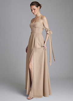 Azazie Ayanna Suknie dla druhen Linia A Zza ramienia Szyfon Do ziemi Sukienka image7