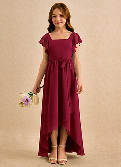Azazie Milly Girls Formal Flower Girl Klänningar Klä A-Line i Chiffong Plisserad image3