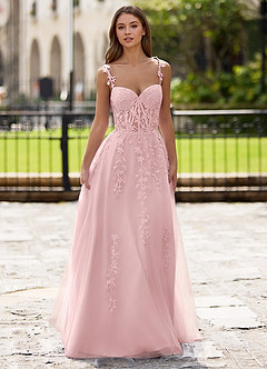 Dreamscape Blushing Pink A-line Prom Dress image5