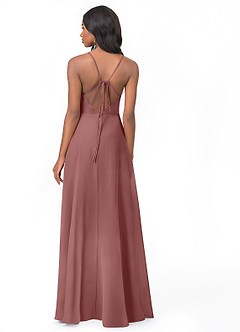 Azazie Everleigh Bridesmaid Dresses Desert Rose A-Line Sweetheart Pleated Chiffon Dress image2