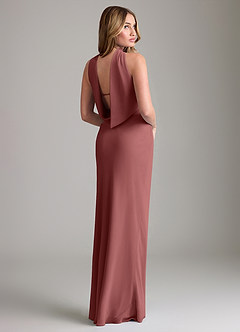 Azazie Lusinda Vestidos de madrinha de casamento Vestido Ametista de Chiffon de sereia com Fora do ombro image6