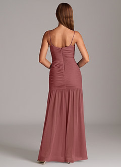 Azazie Aimie Brautjungfernkleider Meerjungfrau-Linie Gittergewebe Kleid Amethyst image6