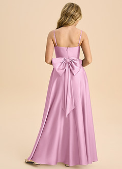 Azazie Bear Junior Candy Pink A-Line Sweetheart Neckline Stretch Satin Dress image2