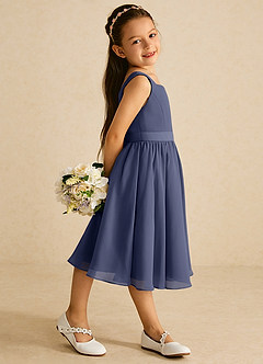 Azazie Ari Flower Girl Dresses Stormy A-Line Sleeveless Chiffon Dress image3