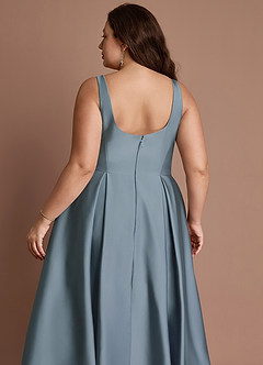 Olivia Powder Blue Pleated Midi Dress image7