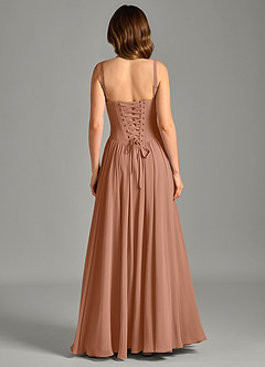 Azazie Evadina Suknie dla druhen Linia A Gorset Szyfon Do ziemi Sukienka image2