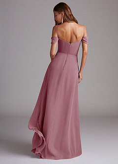 Azazie Marley Bridesmaid Dresses Vintage Mauve A-Line Off the Shoulder Chiffon Convertible Dress image7