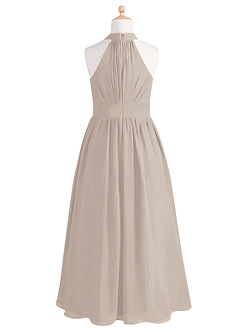 Azazie Iman Junior Frost A-Line Pleated Chiffon Dress image7