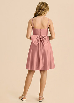 Azazie Bear Junior Rosette A-Line Sweetheart Neckline Stretch Satin Dress image2