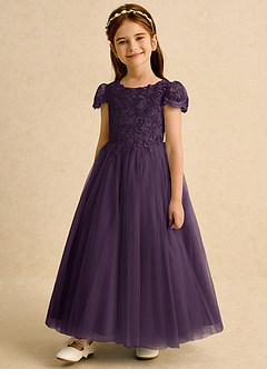 Azazie Puff Flower Girl Klänningar Klänning Balklänning i Tyll Spets image5