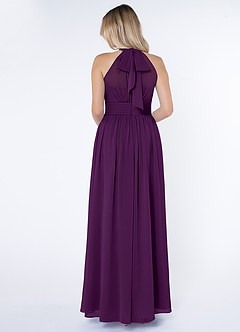 Azazie Iman Bridesmaid Dresses Grape A-Line A-Line Ruched Chiffon Dress image2