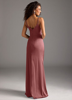 Azazie Deandra Brautjungfernkleider Meerjungfrau-Linie Plissee Stretch-Satin Kleid Amethyst image2