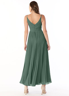 Azazie Raychelle Bridesmaid Dresses Sea Moss A-Line V-Neck Chiffon Dress image2