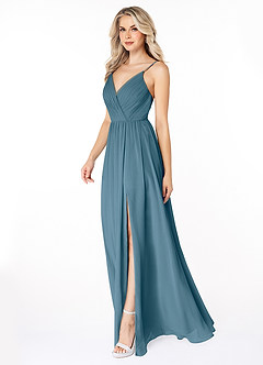 Azazie Gracie Bridesmaid Dresses Bermuda A-Line Pleated Chiffon Dress image4