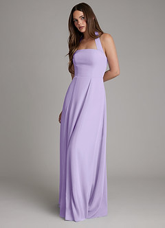 Azazie Irina Bridesmaid Dresses Lilac A-Line Pleated Chiffon Dress image7