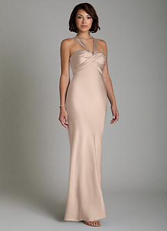Azazie Zaria Bridesmaid Dresses English Rose Mermaid Sweetheart Neckline Stretch Satin Dress image5