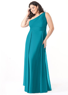 Azazie Dallas Bridesmaid Dresses Jade A-Line One Shoulder Chiffon Dress image8