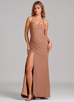 Azazie Emeria Suknie dla druhen Syrena Dekolt w kształcie serca Szyfon Do ziemi Sukienka image4