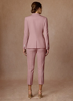 front Kennedy Zakurzona Róża Spodnie Wizytowe Ze Stretchem I Strukturą