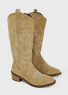 front Botas vaqueras de ante