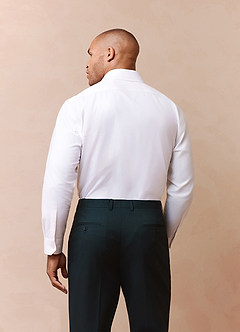 front Jermyn White 100% Cotton Non-Iron Dress Shirt