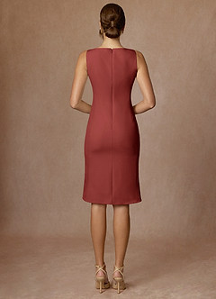 front Kennedy Terakota Sukienka Ze Stretchem Strukturalnym