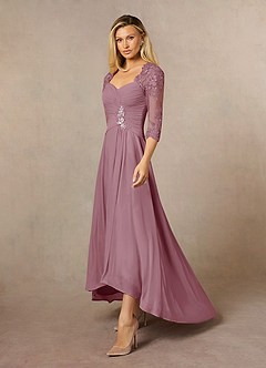 Azazie Anne Mother of the Bride Dresses Vintage Mauve Sheath Sweetheart Sequins Lace Dress image6