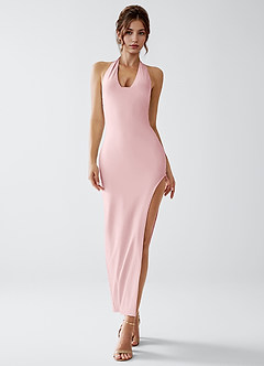 Lorna Powder Pink Stretch Knit Dress image4