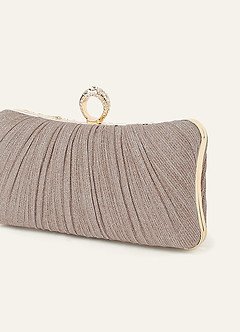 front Borsa a mano scintillante arricciata