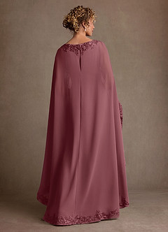 Azazie Artemisia Mother of the Bride Dresses Desert Rose Sheath Lace Chiffon Dress image3