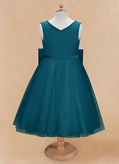 Azazie Sarina Final Sale Black A-Line Bow Tulle Dress image6
