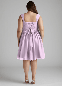 Azazie Angie Abiti da Damigella Abito A-Line in Chiffon Corsetto Lilla Glassato image14