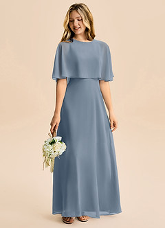 Azazie Maris Junior Abito A-Line in Chiffon Crepuscolo image6