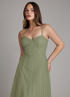 Azazie Teagan Bridesmaid Dresses Pistachio A-Line Sweetheart Neckline Tulle Dress image6