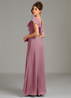 Azazie Kimmy Bridesmaid Dresses Vintage Mauve A-Line Ruched Chiffon Dress image2