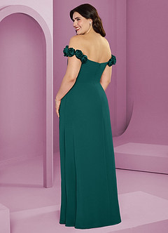 Barbie ♥ Azazie Bridesmaid Dresses Peacock A-Line Off the Shoulder Chiffon Convertible Dress image12